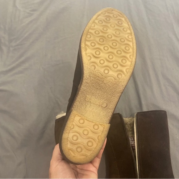 Bama Lams Echtes Lammfell Brown Suede With Sheepskin Lining Sz 9 Boot Zipper Vtg - Picture 8 of 12